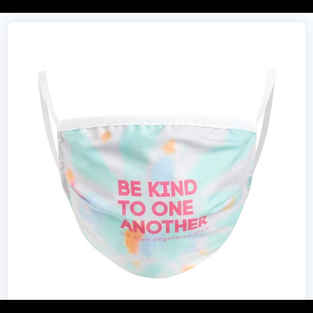 Ellen exclusive be kind tie dye mask